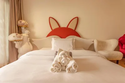Chambre Double Deluxe avec balcon — YUSU Hotel 羽宿酒店